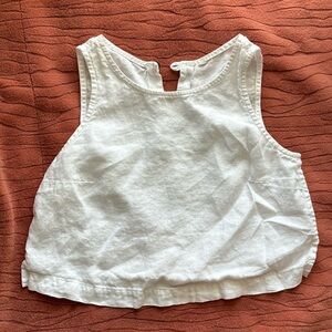 Vintage white, cropped tank top